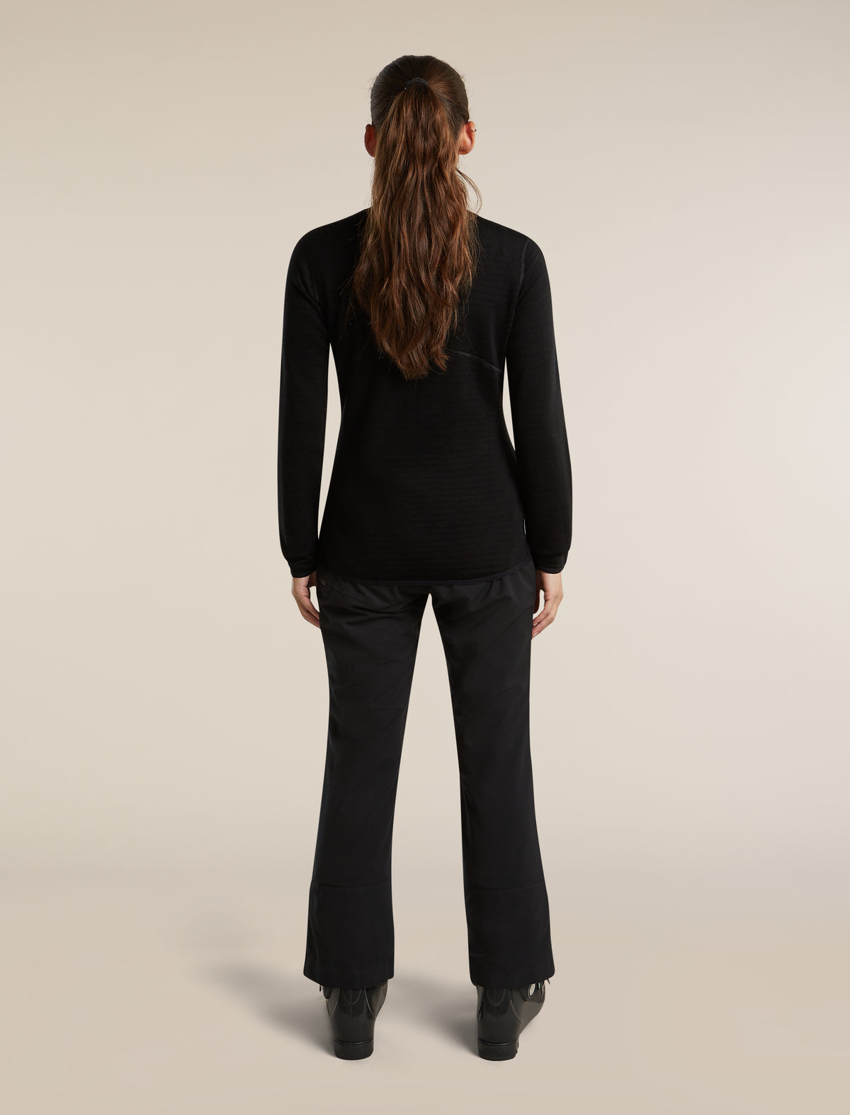 Women's Merino 400 RealFleece™  Descender Long Sleeve Zip Black - 7