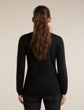 Women's Merino 400 RealFleece™  Descender Long Sleeve Zip Black - 2