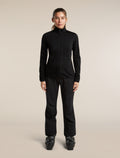 Women's Merino 400 RealFleece™  Descender Long Sleeve Zip Black - 3