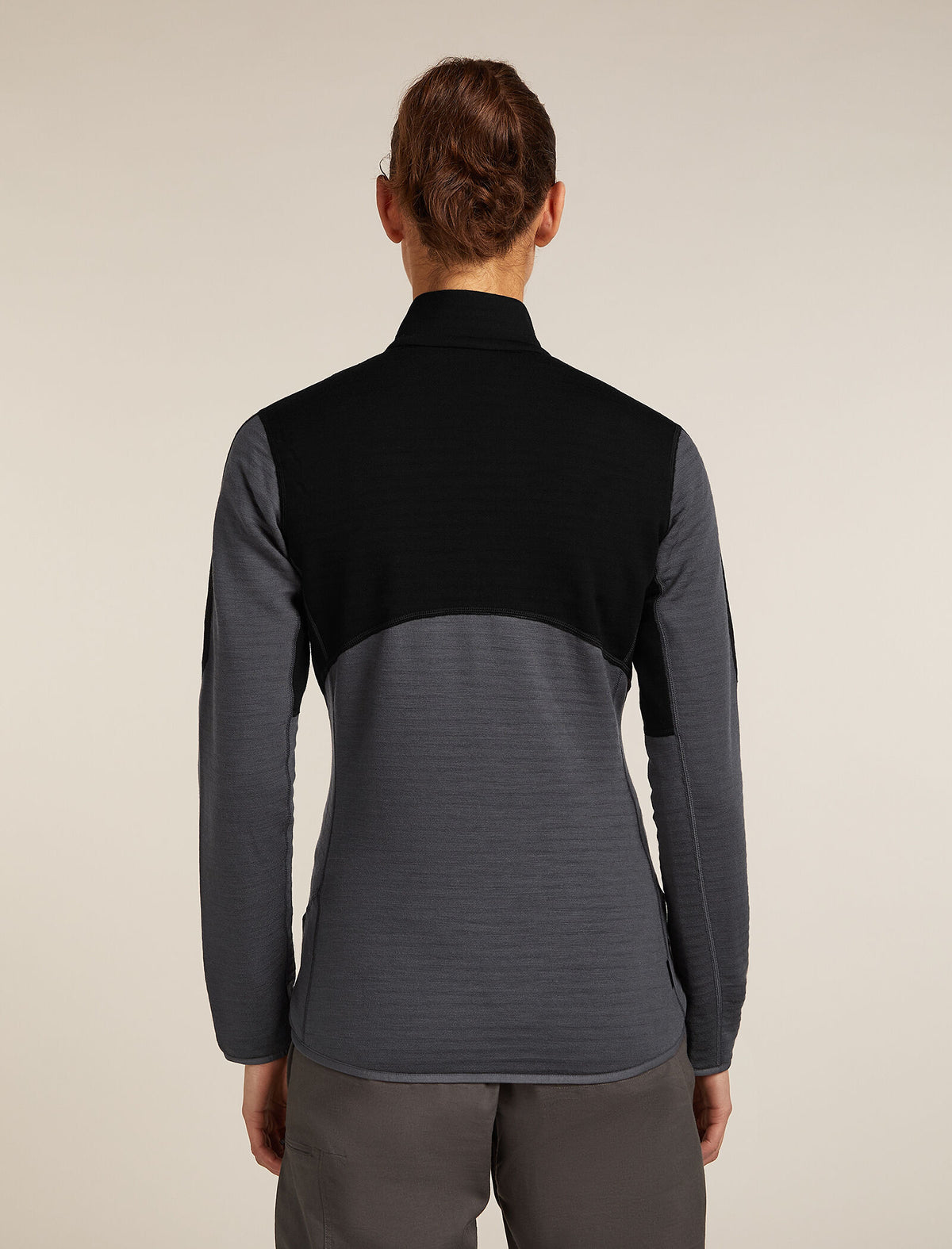 Women’s Merino 400 RealFleece™ Descender Long Sleeve Zip Jacket Black/Obsidian - 2
