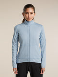 Women's Merino 400 RealFleece™  Descender Long Sleeve Zip Zinc Blue - 1