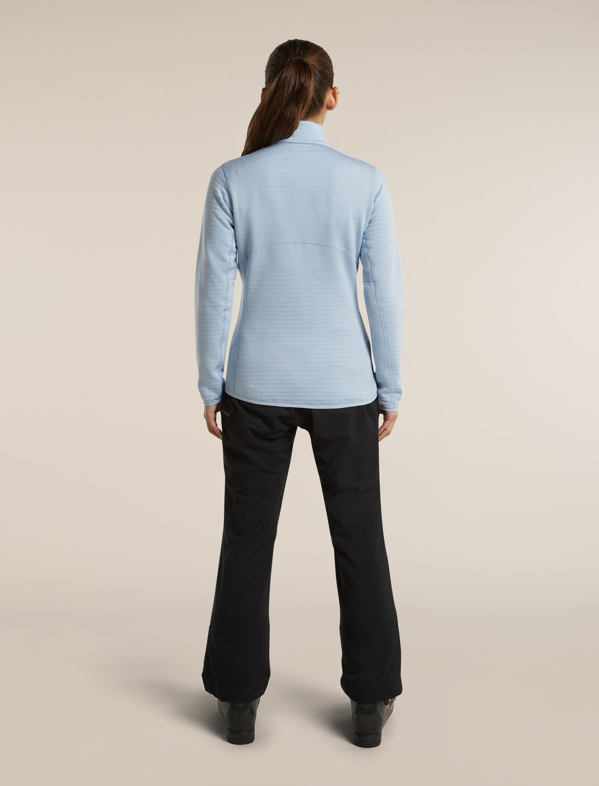 Women's Merino 400 RealFleece™  Descender Long Sleeve Zip Zinc Blue - 5