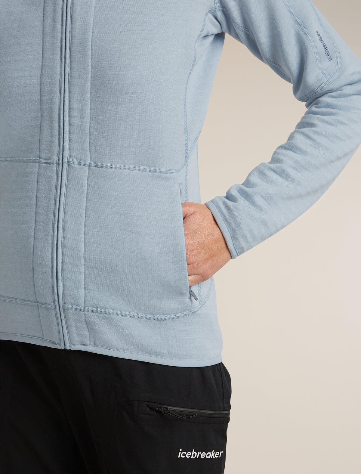 Women's Merino 400 RealFleece™  Descender Long Sleeve Zip Zinc Blue - 6