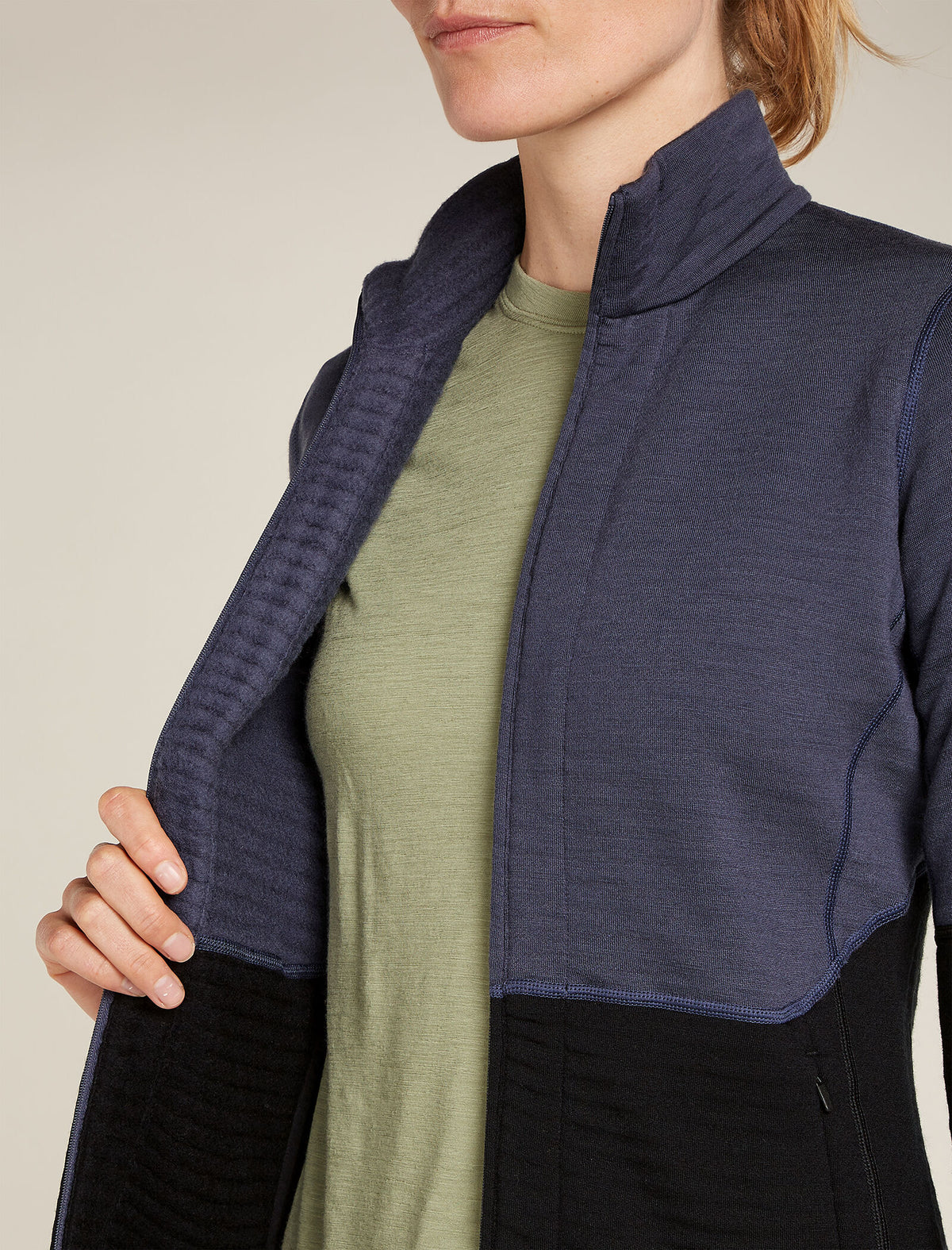 Women’s Merino 400 RealFleece™ Descender Long Sleeve Zip Jacket Graphite/Black - 6