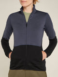 Women’s Merino 400 RealFleece™ Descender Long Sleeve Zip Jacket Graphite/Black - 9