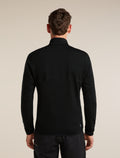 Men's Merino 400 RealFleece™  Descender Long Sleeve Zip Black - 2