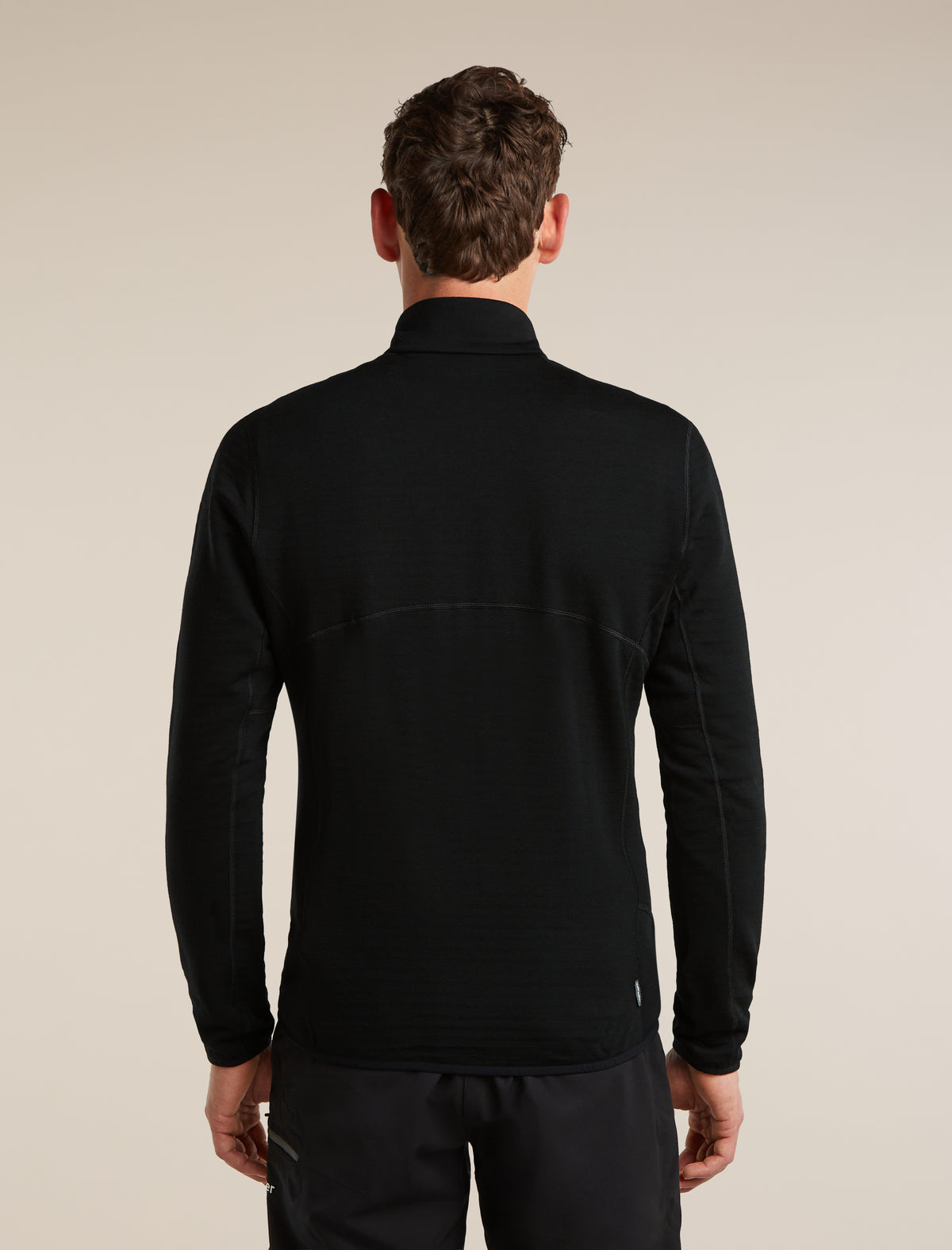 Men's Merino 400 RealFleece™  Descender Long Sleeve Zip Black - 2