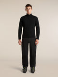 Men's Merino 400 RealFleece™  Descender Long Sleeve Zip Black - 3