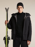 Men's Merino 400 RealFleece™  Descender Long Sleeve Zip Black - 5
