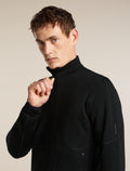 Men's Merino 400 RealFleece™  Descender Long Sleeve Zip Black - 6