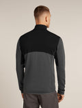Men’s Merino 400 RealFleece™ Descender Long Sleeve Zip Jacket Black/Obsidian - 2