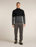 Men’s Merino 400 RealFleece™ Descender Long Sleeve Zip Jacket Black/Obsidian - 3