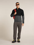 Men’s Merino 400 RealFleece™ Descender Long Sleeve Zip Jacket Black/Obsidian - 4