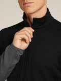 Men’s Merino 400 RealFleece™ Descender Long Sleeve Zip Jacket Black/Obsidian - 6