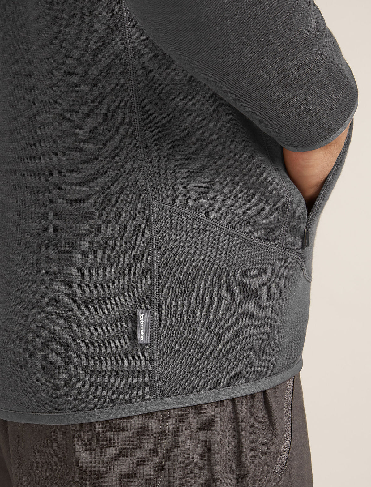 Men’s Merino 400 RealFleece™ Descender Long Sleeve Zip Jacket Black/Obsidian - 8