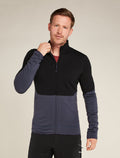 Men’s Merino 400 RealFleece™ Descender Long Sleeve Zip Jacket Black/Graphite - 1