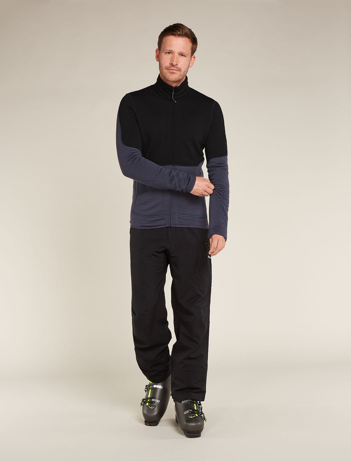 Men’s Merino 400 RealFleece™ Descender Long Sleeve Zip Jacket Black/Graphite - 5