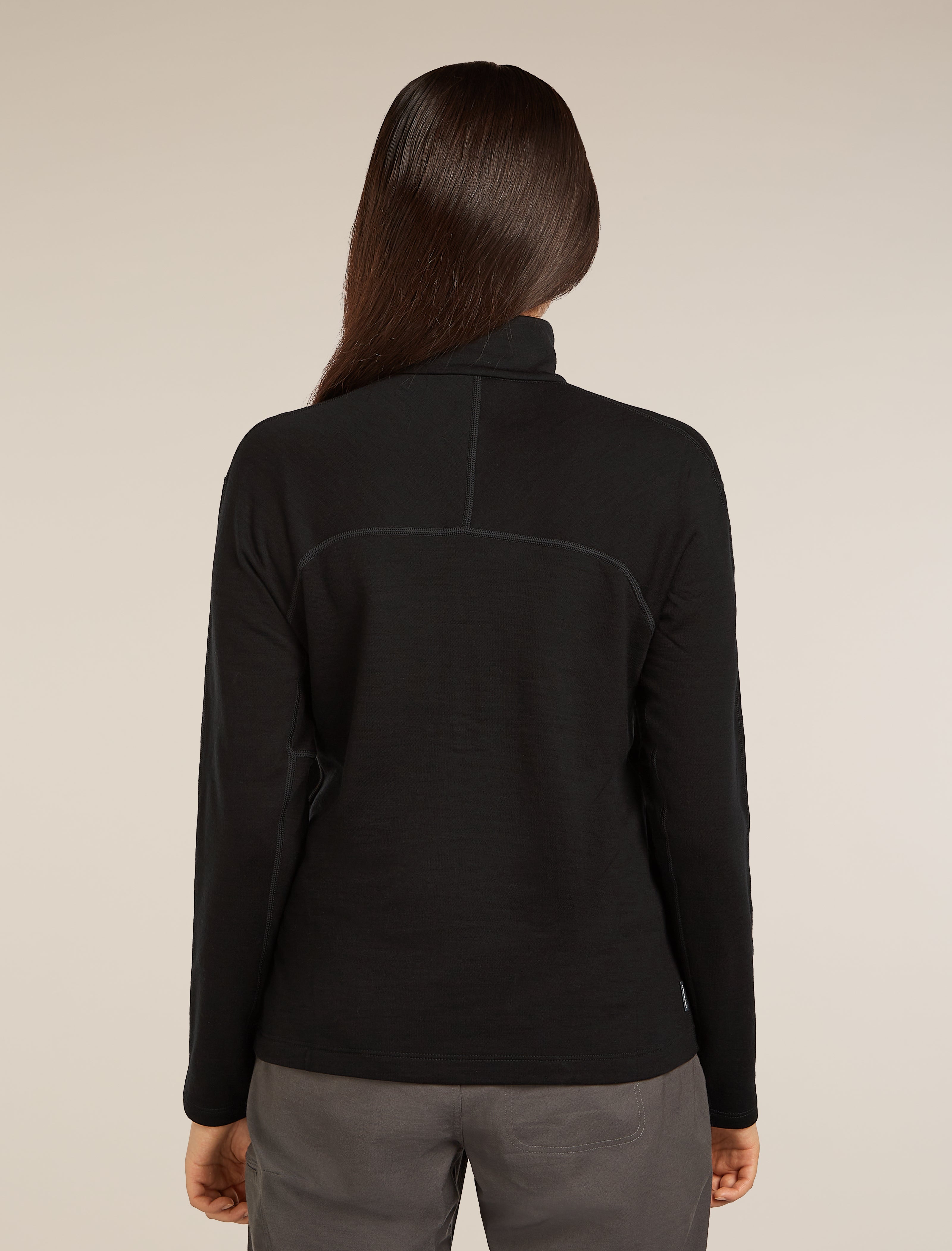 icebreaker　360フリースジャケット　S　ブラック　メリノウール Women's Merino 360 Realfleece™ Elemental Long Sleeve Half Zip