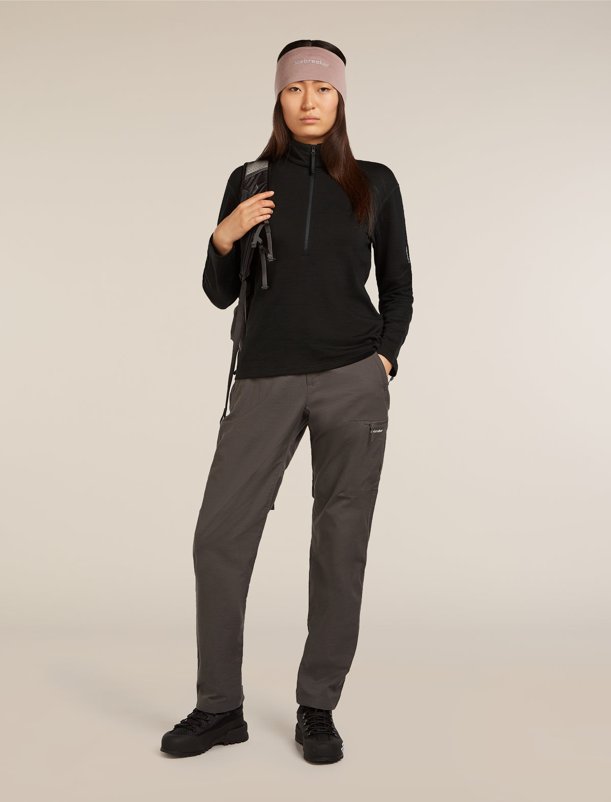 Women’s Merino 360 Realfleece™ Elemental Long Sleeve Half Zip Top Black - 4