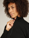 Women’s Merino 360 Realfleece™ Elemental Long Sleeve Half Zip Top Black - 7