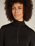 Women’s Merino 360 Realfleece™ Elemental Long Sleeve Half Zip Top Black - 9