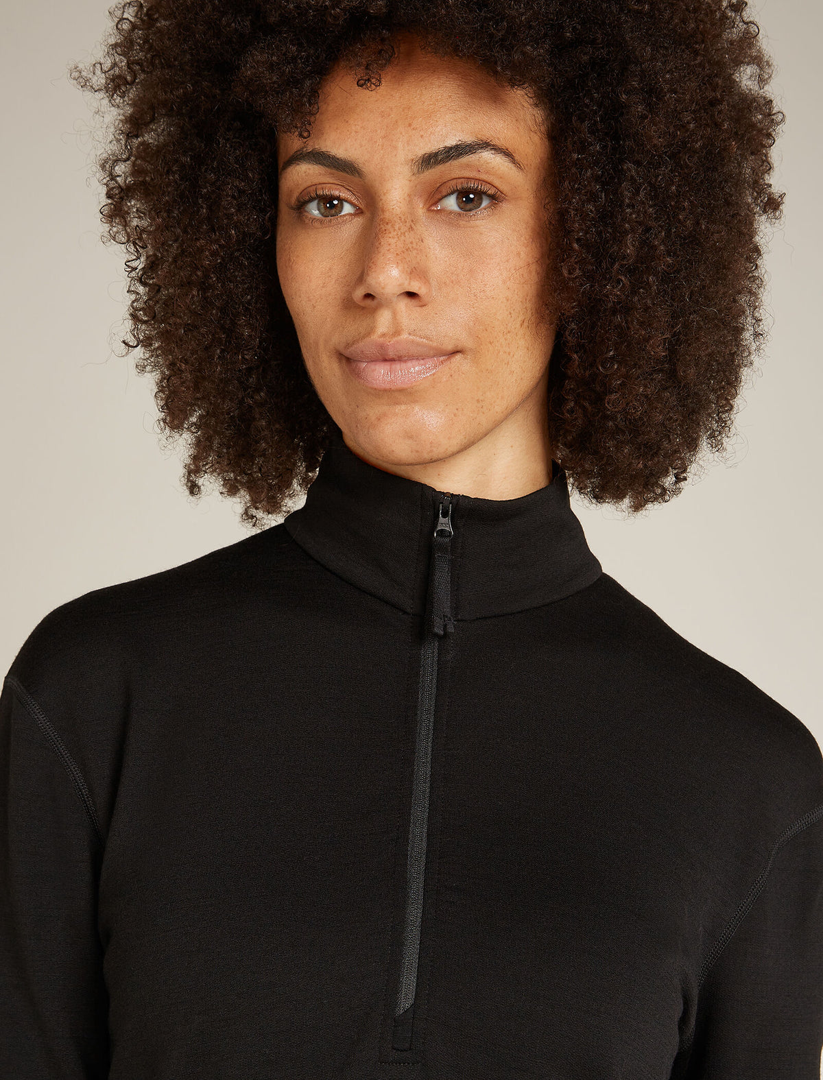 Women’s Merino 360 Realfleece™ Elemental Long Sleeve Half Zip Top Black - 9