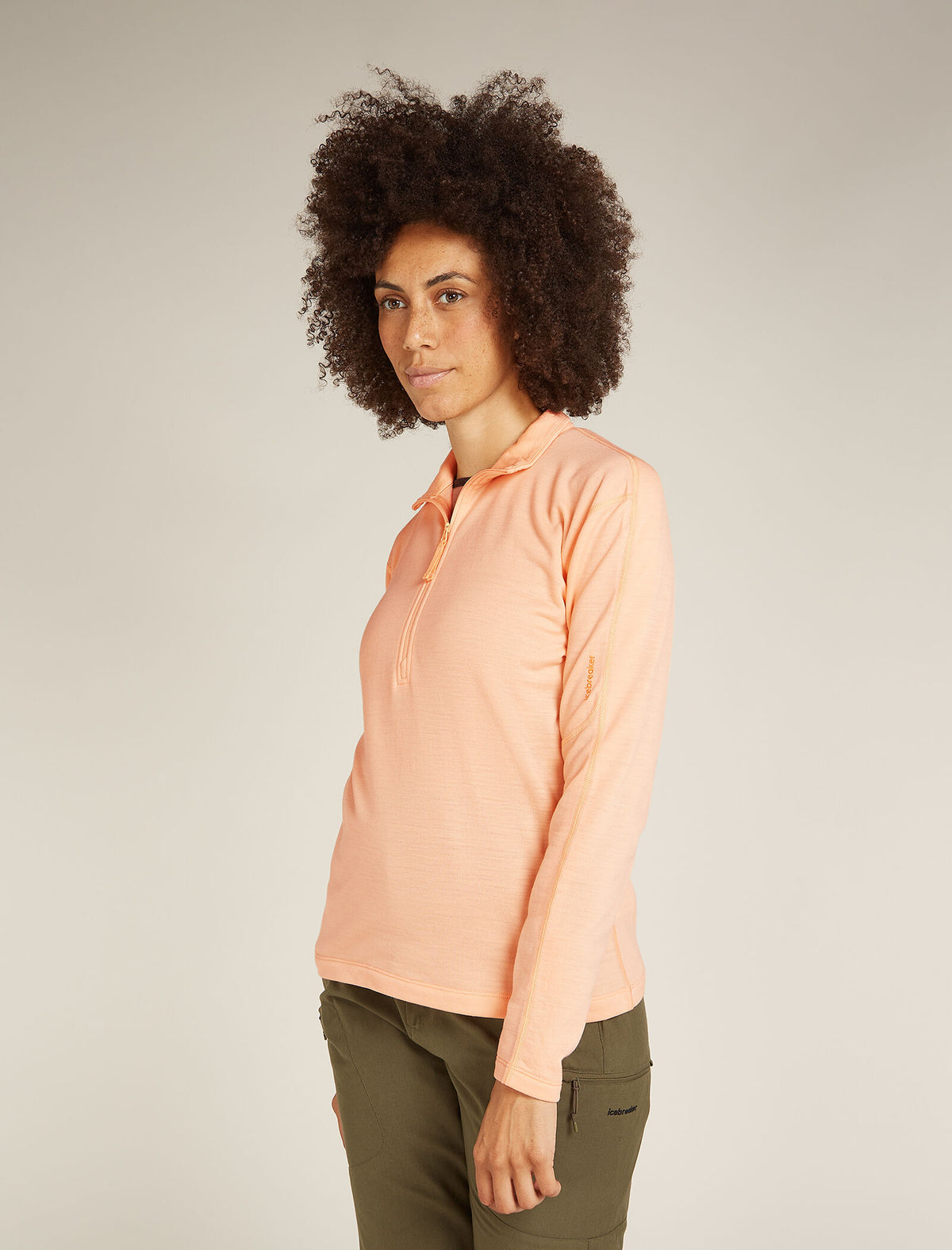 Women’s Merino 360 Realfleece™ Elemental Long Sleeve Half Zip Top Sunstone - 1