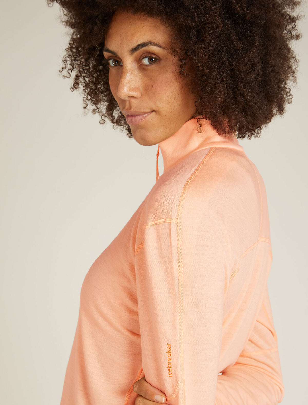 Women’s Merino 360 Realfleece™ Elemental Long Sleeve Half Zip Top Sunstone - 6