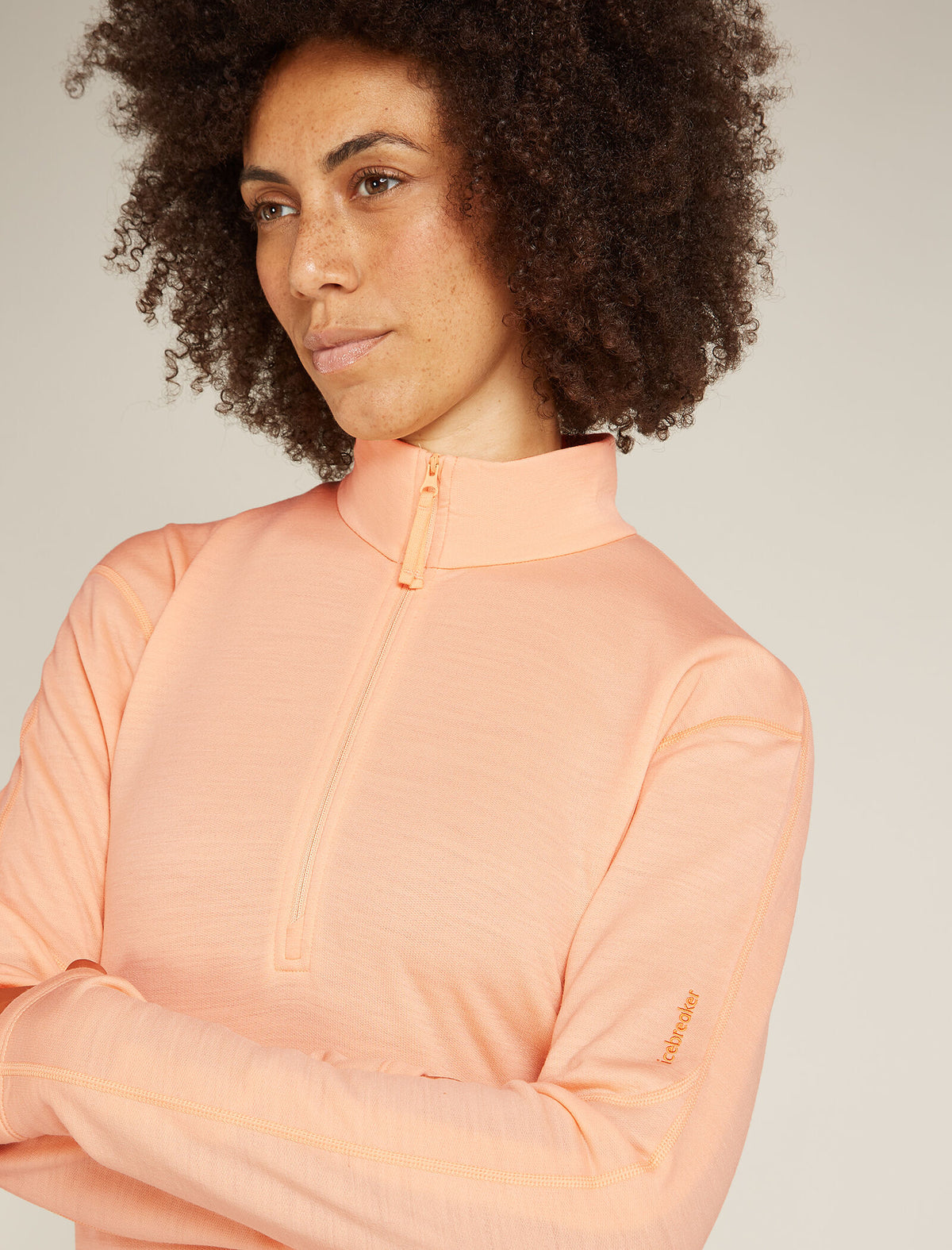 Women’s Merino 360 Realfleece™ Elemental Long Sleeve Half Zip Top Sunstone - 9