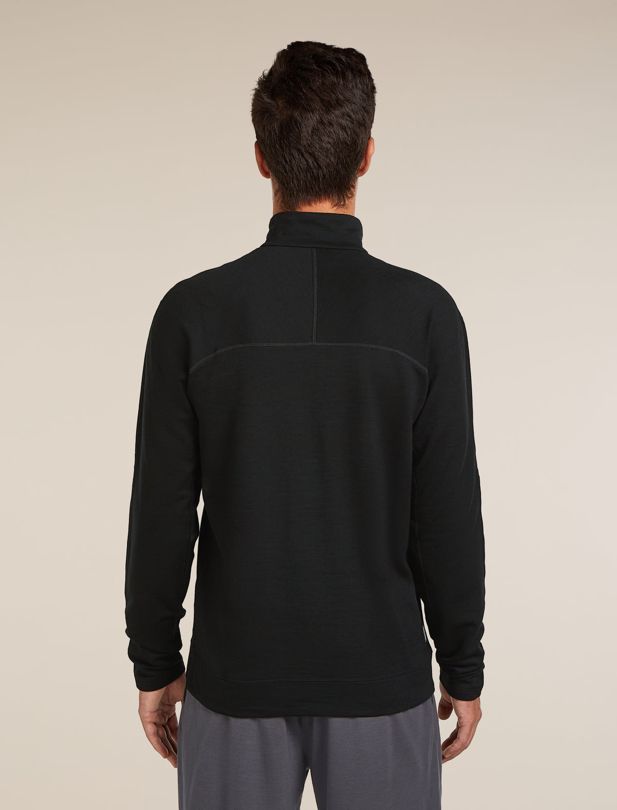 Men’s Merino 360 Realfleece™ Elemental Long Sleeve Half Zip Top Black - 2
