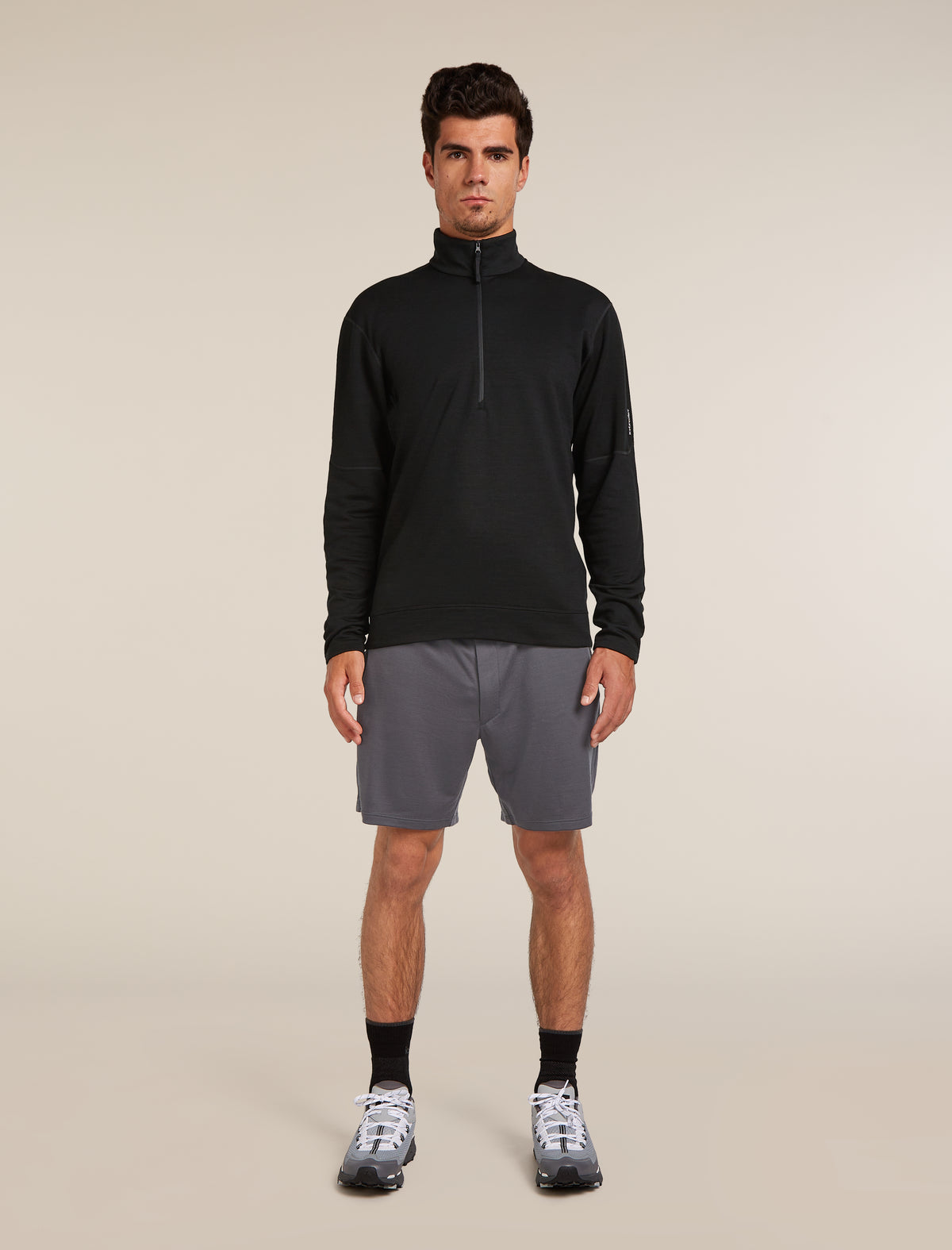 Men’s Merino 360 Realfleece™ Elemental Long Sleeve Half Zip Top Black - 3