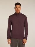 Men’s Merino 360 Realfleece™ Elemental Long Sleeve Half Zip Top Java - 1
