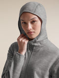 Women's Merino 360 RealFleece™  Elemental Long Sleeve Zip Hoodie Metro Heather - 8