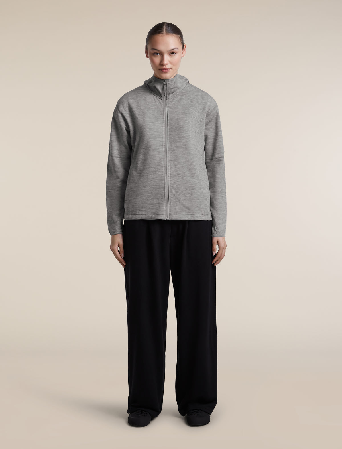 Women's Merino 360 RealFleece™  Elemental Long Sleeve Zip Hoodie Metro Heather - 3