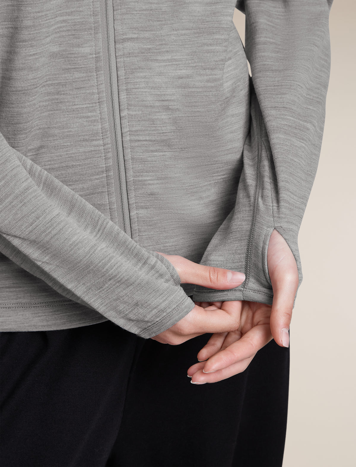 Women's Merino 360 RealFleece™  Elemental Long Sleeve Zip Hoodie Metro Heather - 7