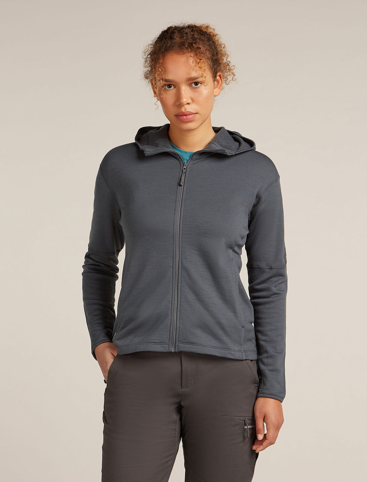 Women’s Merino 360 Realfleece™ Elemental Long Sleeve Zip Hoodie Obsidian - 1
