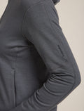 Women’s Merino 360 Realfleece™ Elemental Long Sleeve Zip Hoodie Obsidian - 5