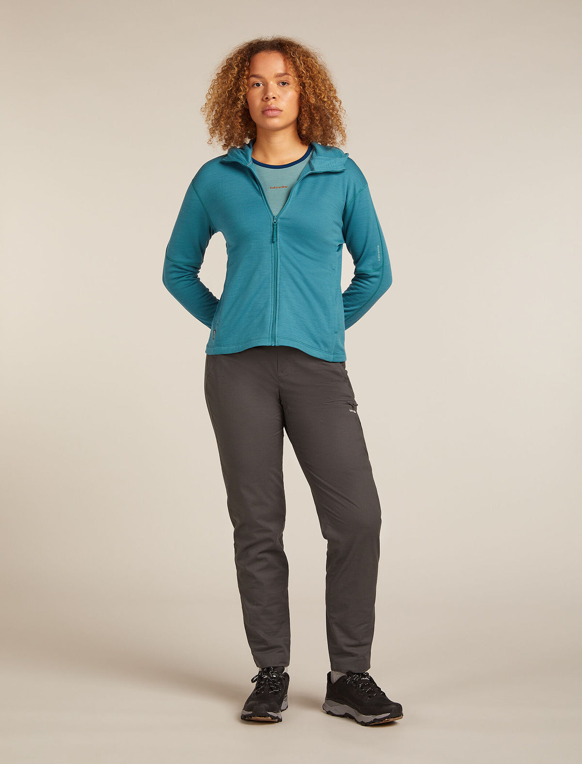 Women’s Merino 360 Realfleece™ Elemental Long Sleeve Zip Hoodie Topaz - 3