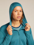Women’s Merino 360 Realfleece™ Elemental Long Sleeve Zip Hoodie Topaz - 7