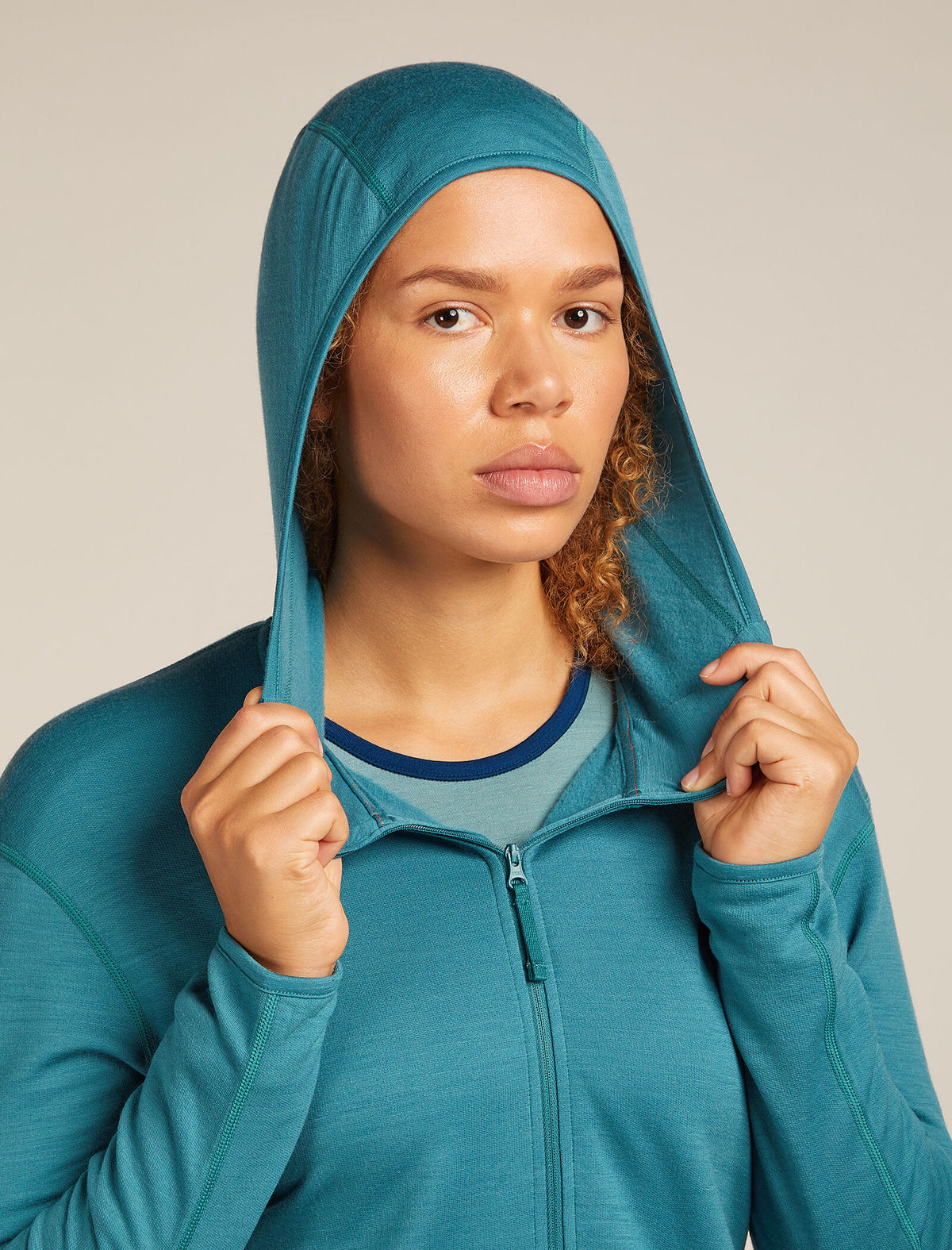 Women’s Merino 360 Realfleece™ Elemental Long Sleeve Zip Hoodie Topaz - 7
