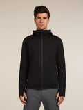Men’s Merino 360 Realfleece™ Elemental Long Sleeve Zip Hoodie Black - 1