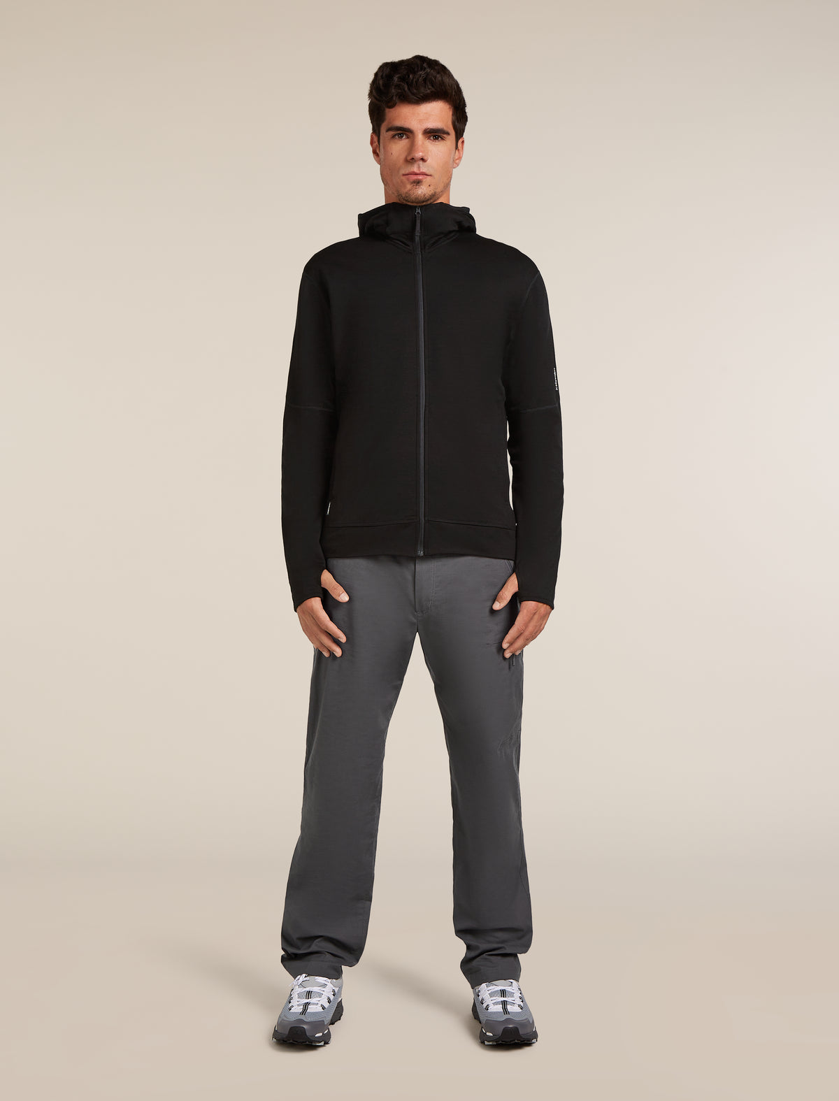 Men’s Merino 360 Realfleece™ Elemental Long Sleeve Zip Hoodie Black - 3