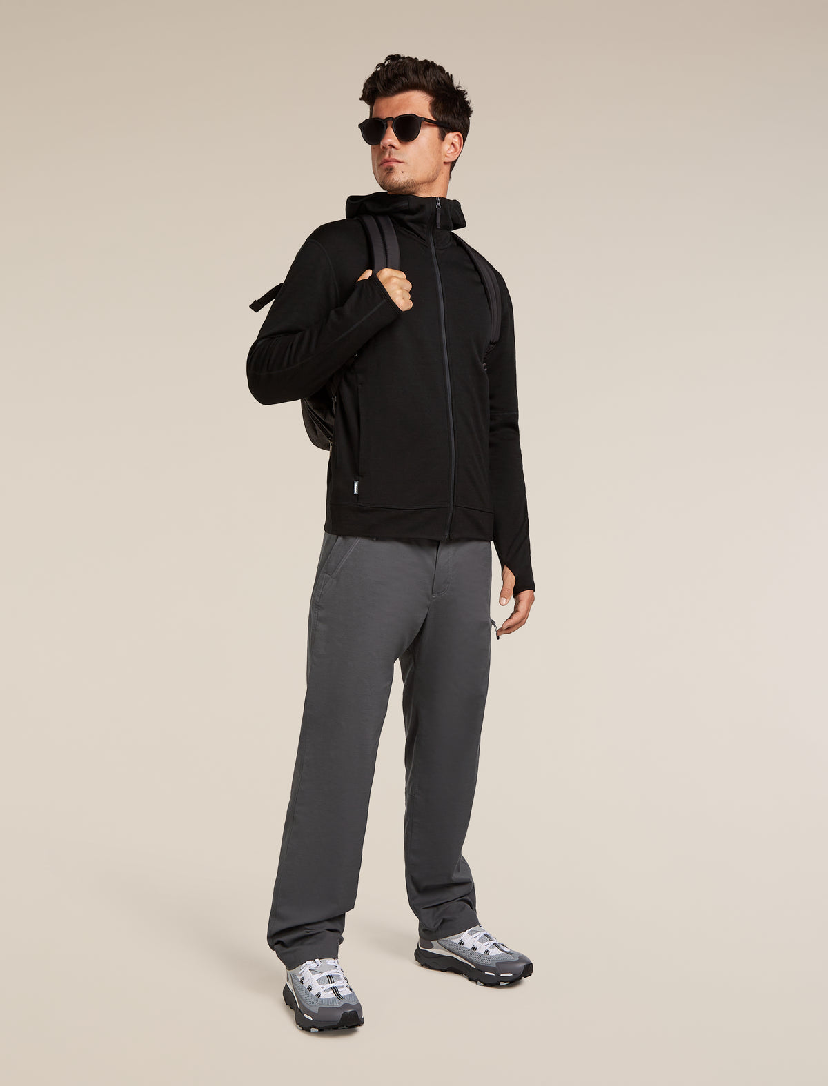 Men’s Merino 360 Realfleece™ Elemental Long Sleeve Zip Hoodie Black - 4