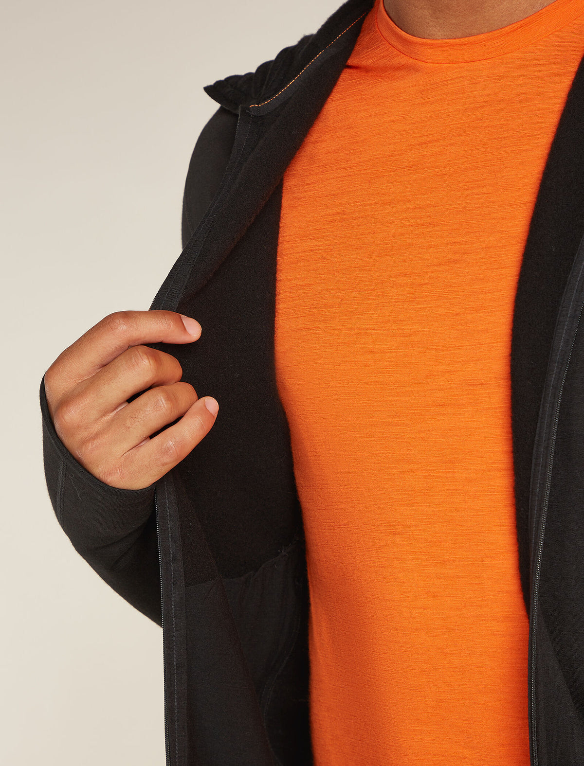 Men’s Merino 360 Realfleece™ Elemental Long Sleeve Zip Hoodie Black - 6