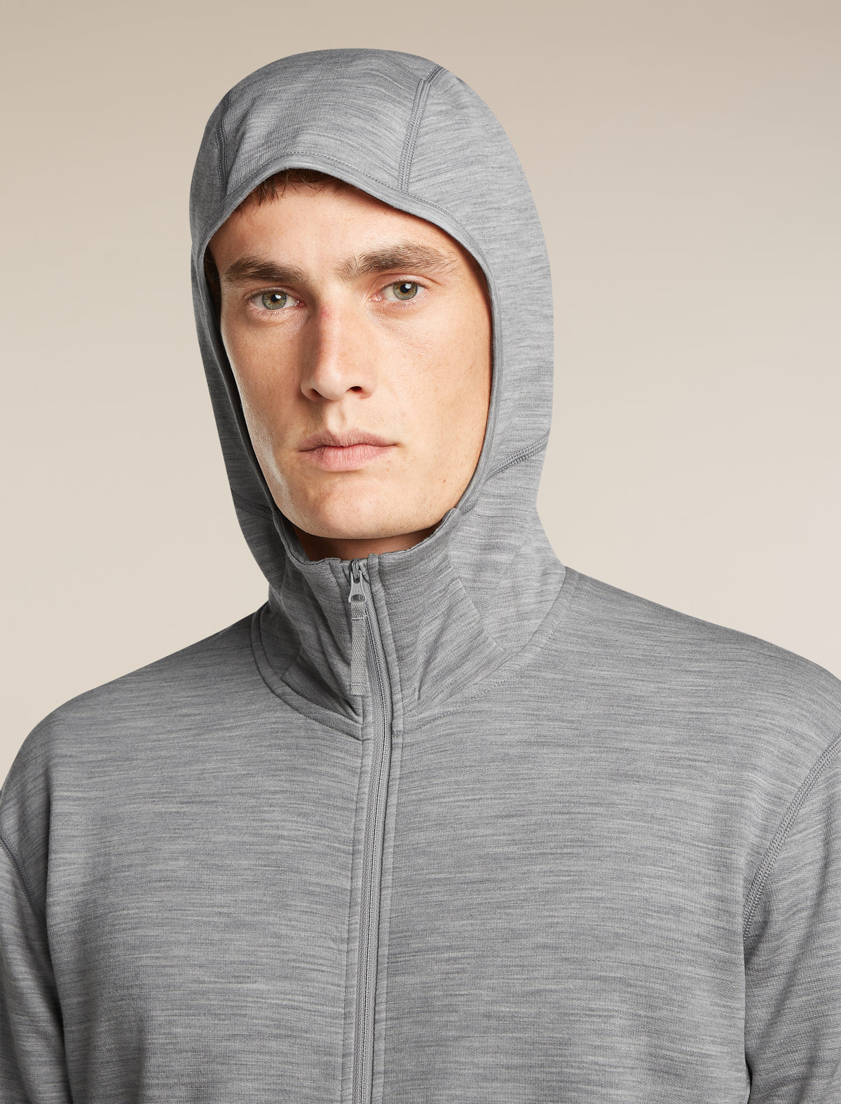 Men's Merino 360 RealFleece™  Elemental Long Sleeve Zip Hoodie Metro Heather - 8