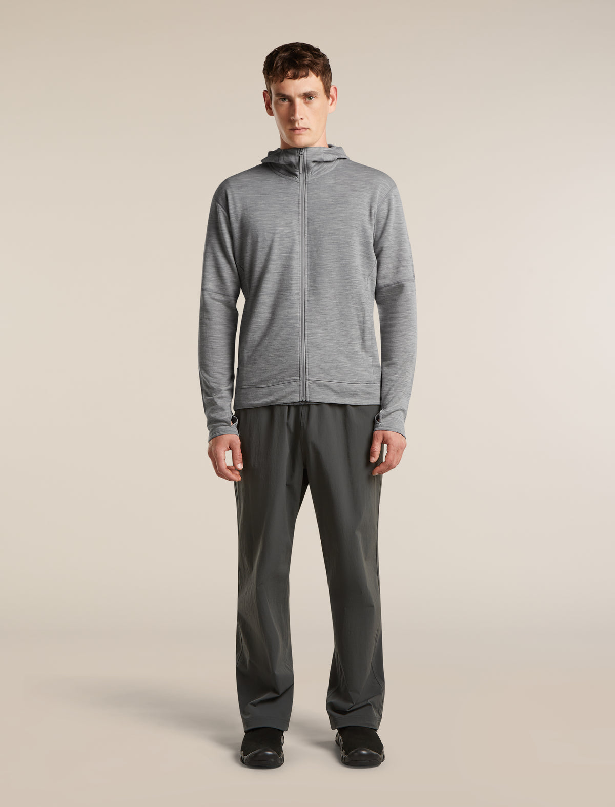 Men's Merino 360 RealFleece™  Elemental Long Sleeve Zip Hoodie Metro Heather - 3