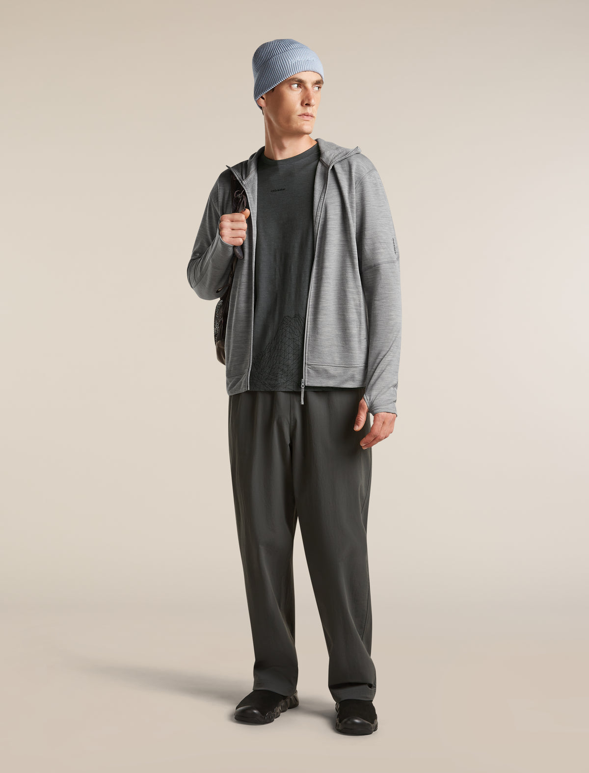 Men's Merino 360 RealFleece™  Elemental Long Sleeve Zip Hoodie Metro Heather - 4