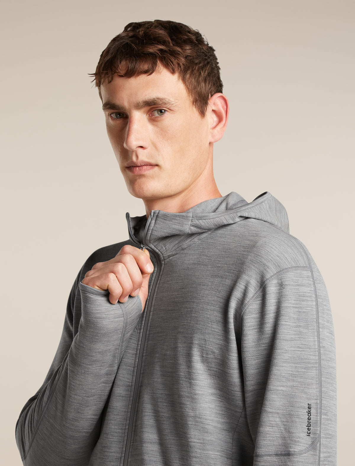Men's Merino 360 RealFleece™  Elemental Long Sleeve Zip Hoodie Metro Heather - 6