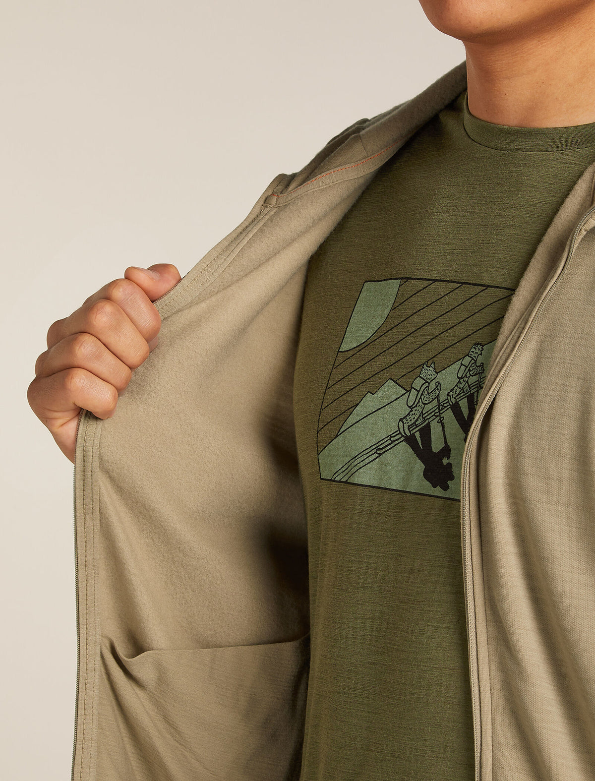 Men’s Merino 360 Realfleece™ Elemental Long Sleeve Zip Hoodie Flagstone - 8
