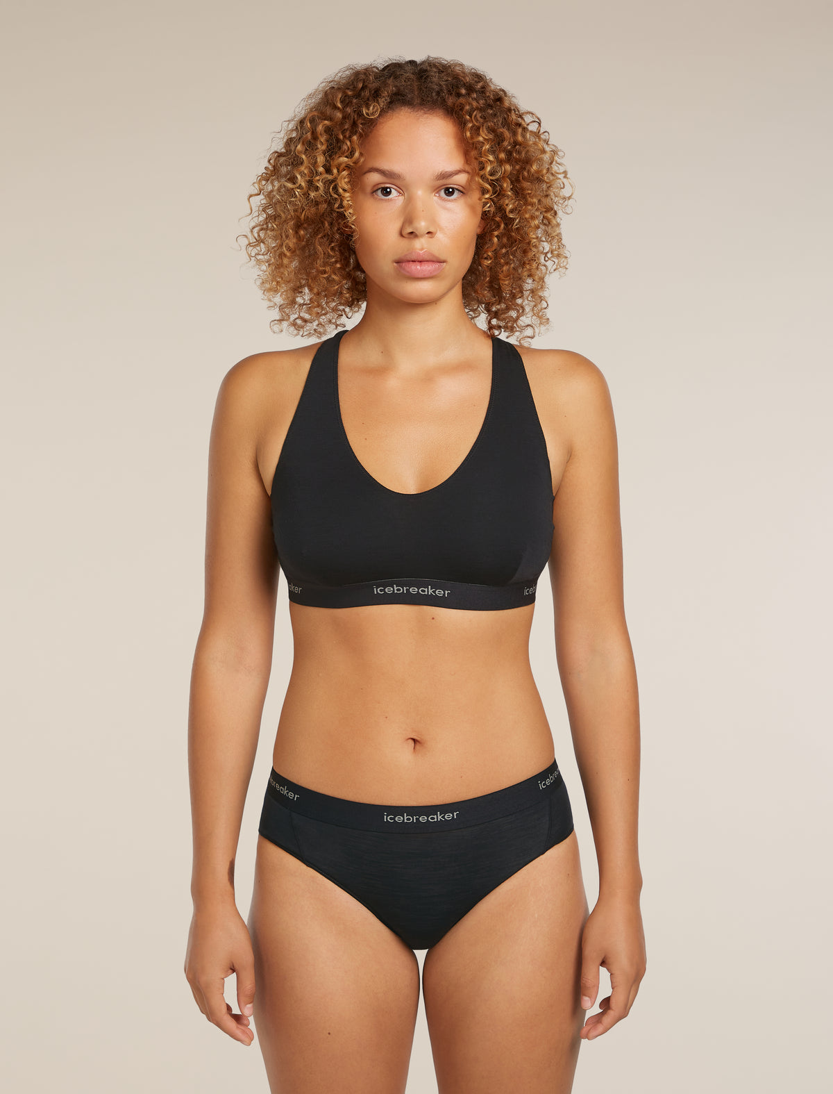 Women’s Merino Blend 125 Cool-Lite™ Sprite Racerback Bra Black - 1